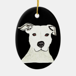 Ornamento De Cerâmica Raça do cão de Pitbull