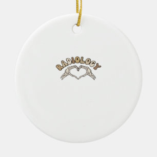 Ornamento De Cerâmica Radiologia Esqueleto Mãos Cardíacas Clássicas