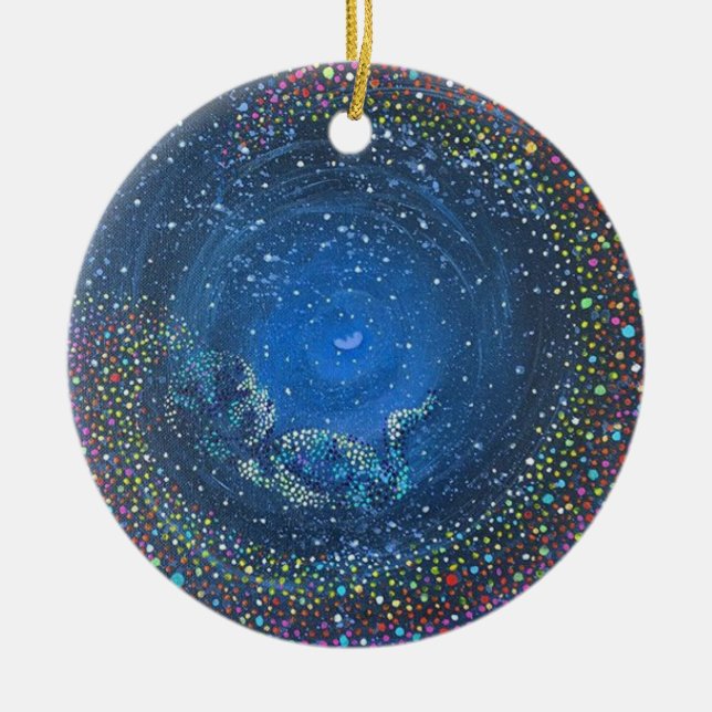 Ornamento De Cerâmica Rainbow Baby Ornament (Frente)