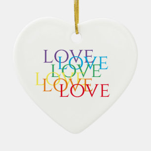Ornamento De Cerâmica RAINBOW LOVE Cerâmica Ornament