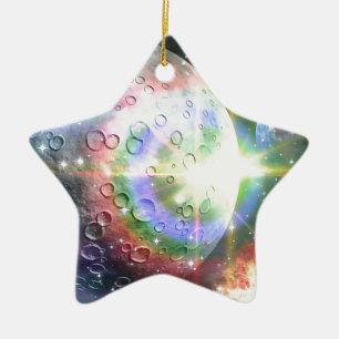 Ornamento De Cerâmica rainbow moon