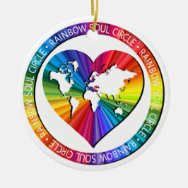 Ornamento De Cerâmica Rainbow Soul Circle