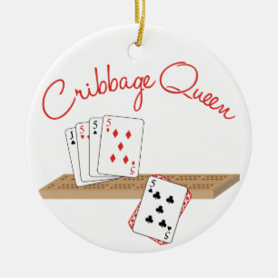 Ornamento De Cerâmica Rainha Cribbage