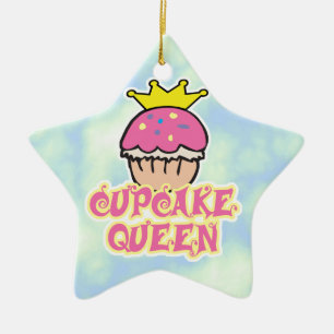 Ornamento De Cerâmica Rainha cupcake