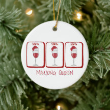 Rainha do Mahjong Vinho Personalizado Peças do Sul