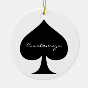 Ornamento De Cerâmica Rainha Negra de Espadas Negra Thunder_Cove