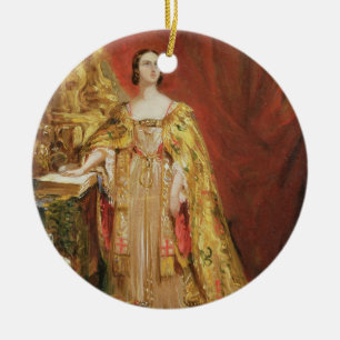Ornamento De Cerâmica Rainha Victoria (1819-1901) que toma a coroação 