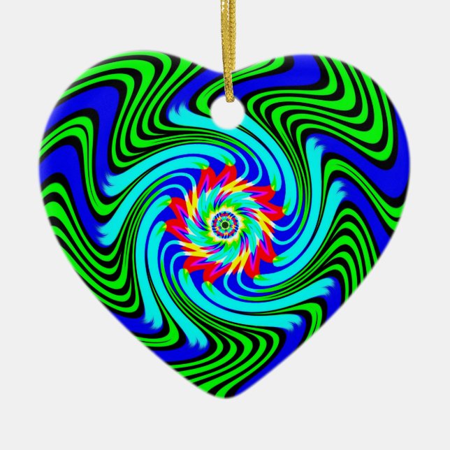 Ornamento De Cerâmica Raio Dançante (Frente)