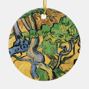 Ornamento De Cerâmica Raízes e Troncos de Árvores por Vincent van Gogh