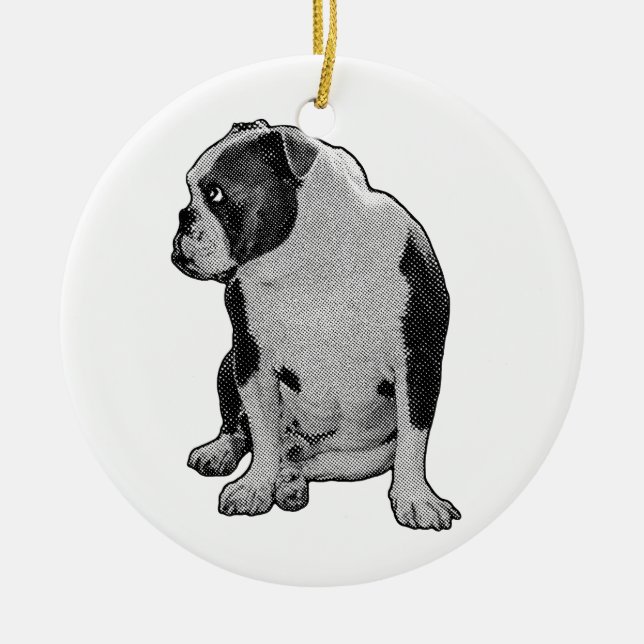 Ornamento De Cerâmica Ramo Sorriso, Grão Sutil (Frente)