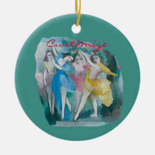 Ornamento De Cerâmica Rapariga Ballerina Dançarinas Thunder_Cove