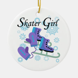 Ornamento De Cerâmica Rapariga de Skater