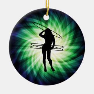 Ornamento De Cerâmica Rapariga Hula Hoop; Legal
