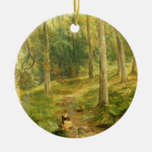 Ornamento De Cerâmica Rapariga que banha seus pés