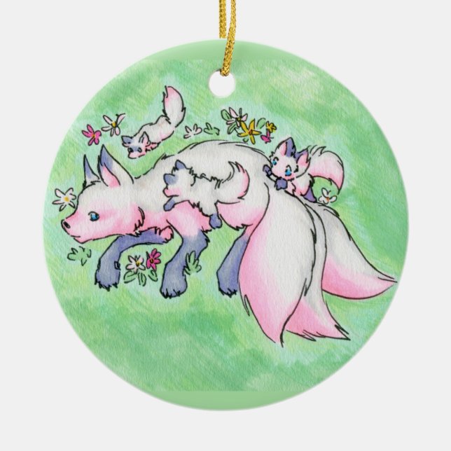 Ornamento De Cerâmica Raposa (Frente)