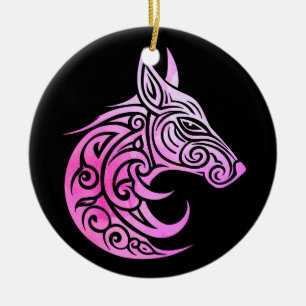 Ornamento De Cerâmica Raposa Nórdica Celta