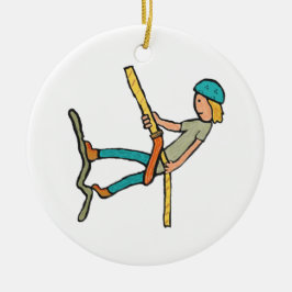 Ornamento De Cerâmica Rappelling