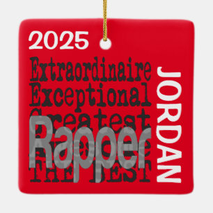 Ornamento De Cerâmica Rapper Extraordinaire CUSTOM