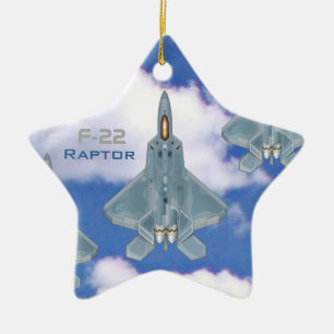 Ornamento De Cerâmica Raptor F-22