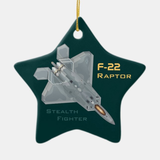 Ornamento De Cerâmica Raptor F-22 (Frente)