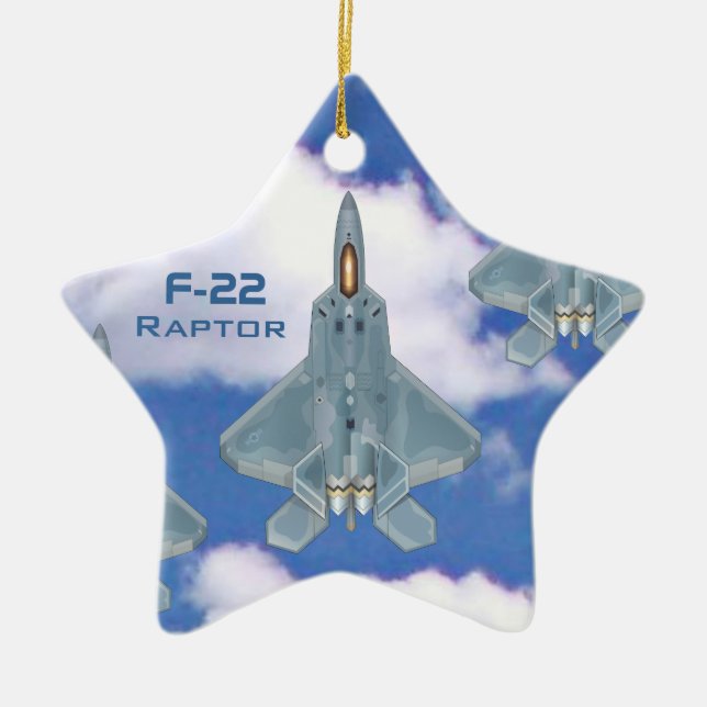 Ornamento De Cerâmica Raptor F-22 (Frente)