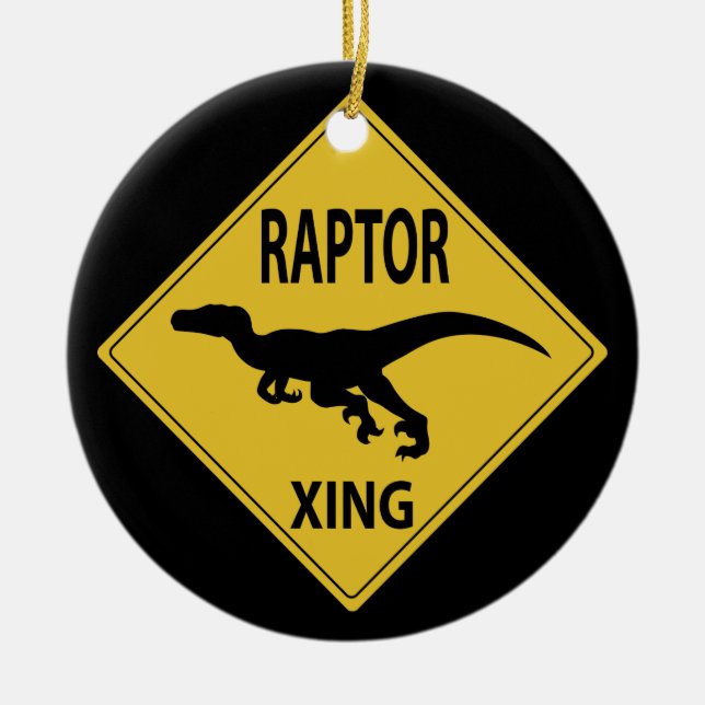 Ornamento De Cerâmica Raptor Xing (Frente)