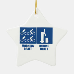 Ornamento De Cerâmica Rascunho da Manhã, Rascunho da Noite