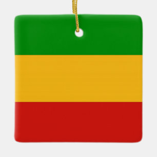 Ornamento De Cerâmica RASTAFARI FLAG COLORS + suas ideias