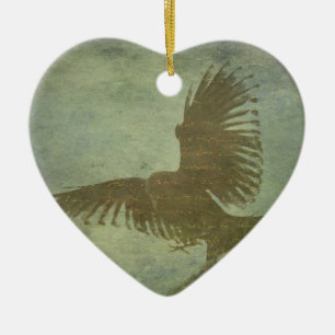 Ornamento De Cerâmica Raven da Poesia de Poe