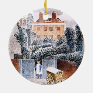 Ornamento De Cerâmica Ravilioso - Vítima no inverno,