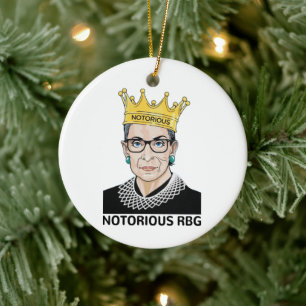 Ornamento De Cerâmica RBG BLACK - Ruth Bader Ginsburg