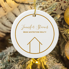 Ornamento De Cerâmica Real Estate Moderna Casa de Natal Personalizado