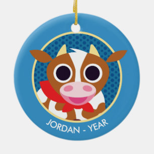 Ornamento De Cerâmica Reba a vaca