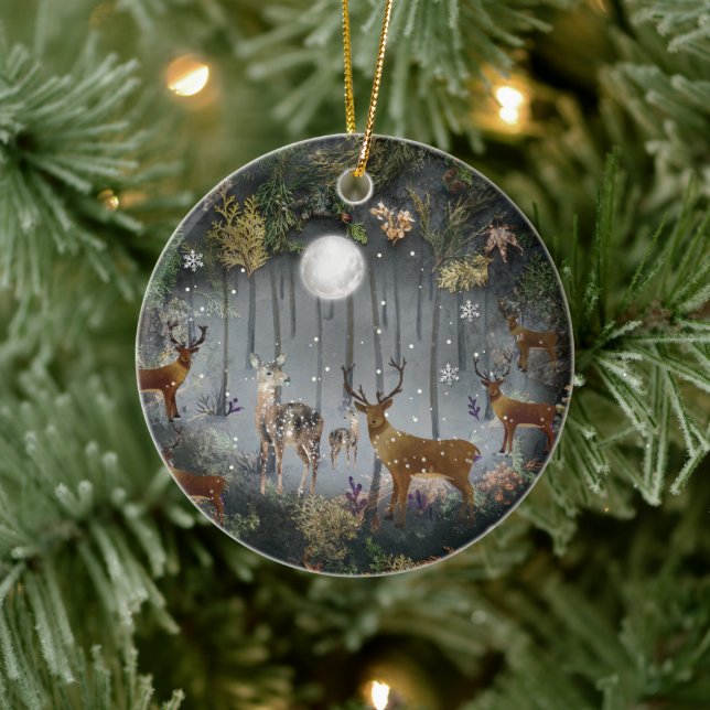 Ornamento De Cerâmica Rebelde Adorável À Noite (Árvore)