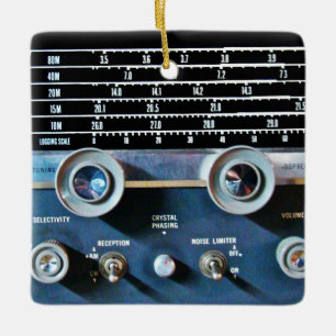 Ornamento De Cerâmica Receptor de rádio Vintage Short Wave