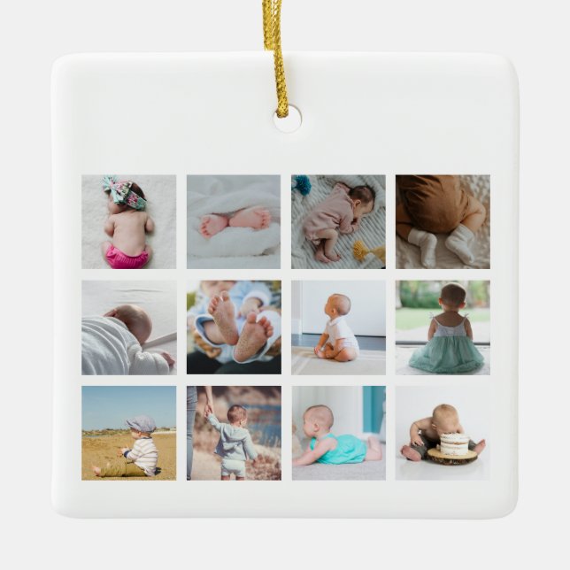 Ornamento De Cerâmica Reciclagem Garbage Truck Baby Boy 1rua Ano Fotos (Frente)