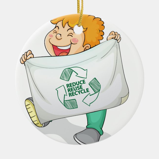 Ornamento De Cerâmica Reciclar (Frente)