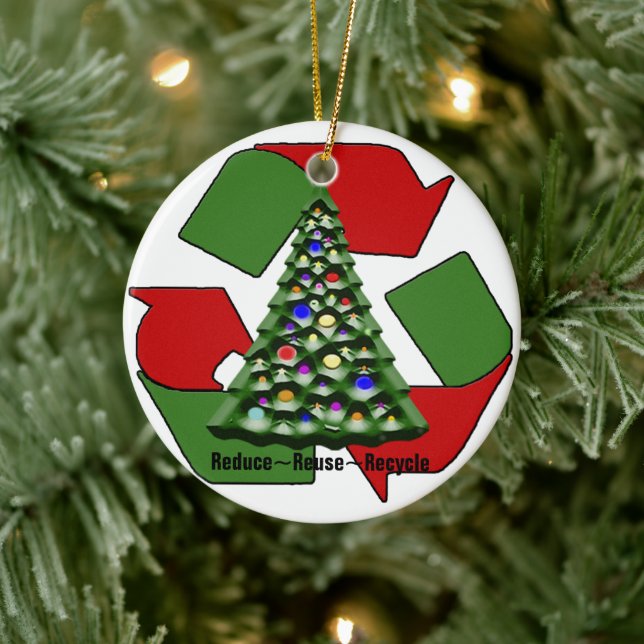 Ornamento De Cerâmica Recicláveis de Natal (Árvore)