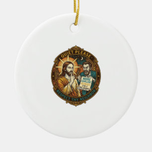 Ornamento De Cerâmica Reclamação de Ruído de Vizinho Bravo Jesus Festa B