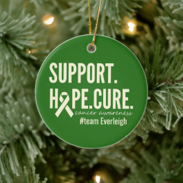 Ornamento De Cerâmica Reconhecimento do cancer Nome personalizado Orname