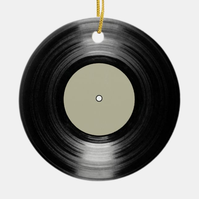 Ornamento De Cerâmica recorde musical vinil (Frente)