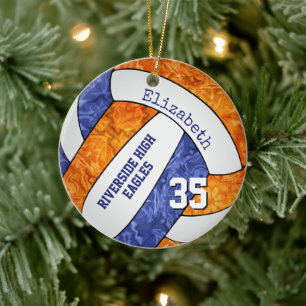 Ornamento De Cerâmica recormento da equipe de jogadores de vôlei de lar