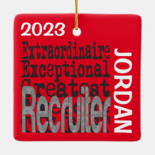 Ornamento De Cerâmica Recrutador Extraordinário PERSONALIZADO