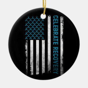 Ornamento De Cerâmica Recuperação do Vício de Álcool Drogado Celebra Rec