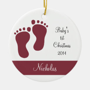 Ornamento De Cerâmica Red Baby's 1st