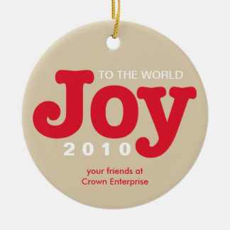 Ornamento De Cerâmica Red Beige Joy para o logotipo de negócios personal