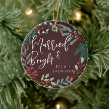 Red Casado e Brilhante Primeiro Natal Botânico