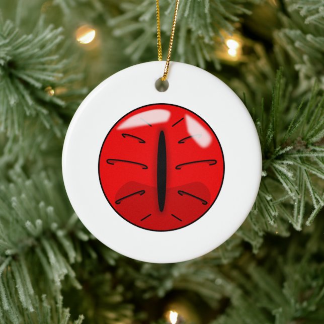 Ornamento De Cerâmica Red Demon Cat Eye Cerâmica (Árvore)