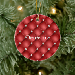 Ornamento De Cerâmica Red Diamond