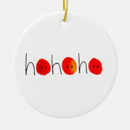 Ornamento De Cerâmica Red Nose Ho Ho Natal